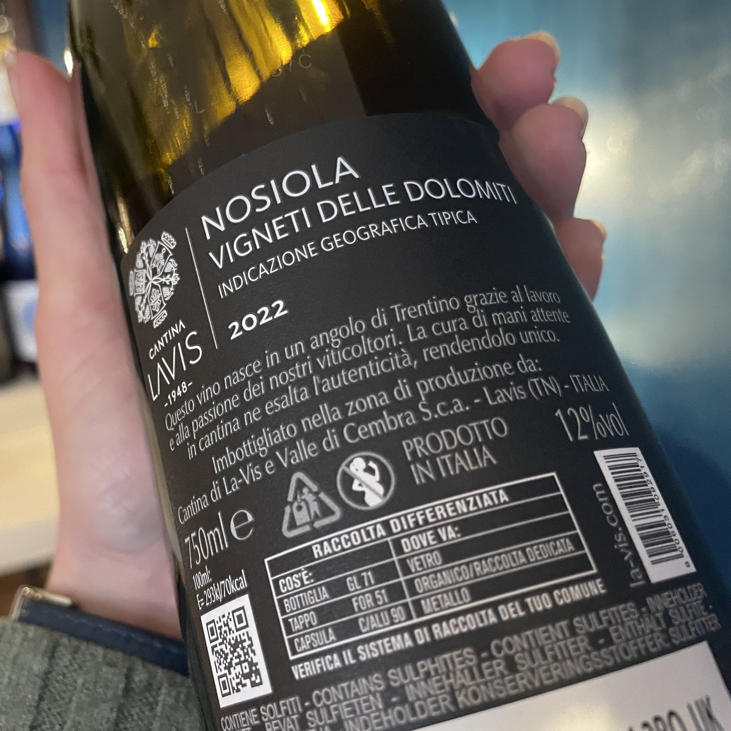 Nosiola Trentino Cantina Lavis